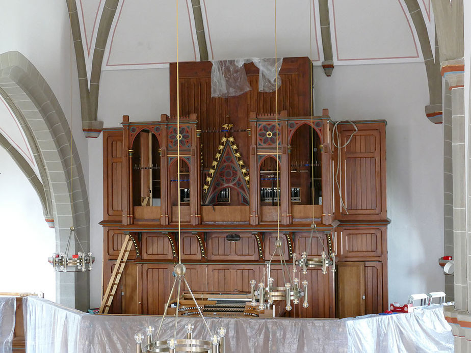 Sanierung der "Lötzerich" Orgel in St. Crescentius (Foto: Karl-Franz Thiede)